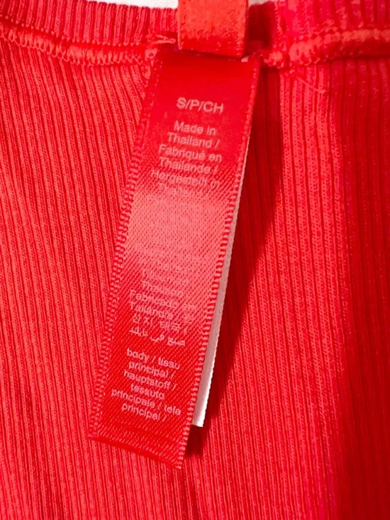 SKIMS Cotton Ribbed Rib Tank Top Red - Picture 2 of 2